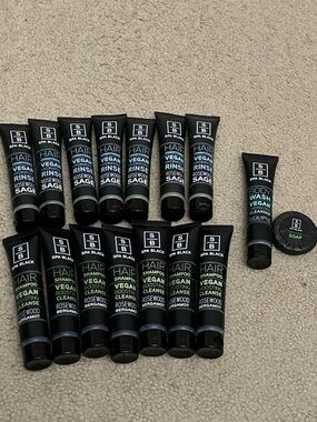 Spa Black Vegan hair bundle, bonus body/massage care 16 pcs